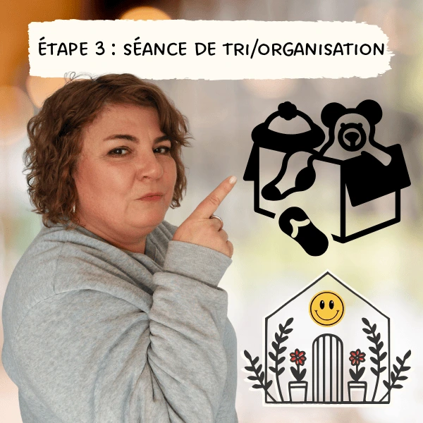 Étape 3 : séance de tri, désencombrement et d'organisation