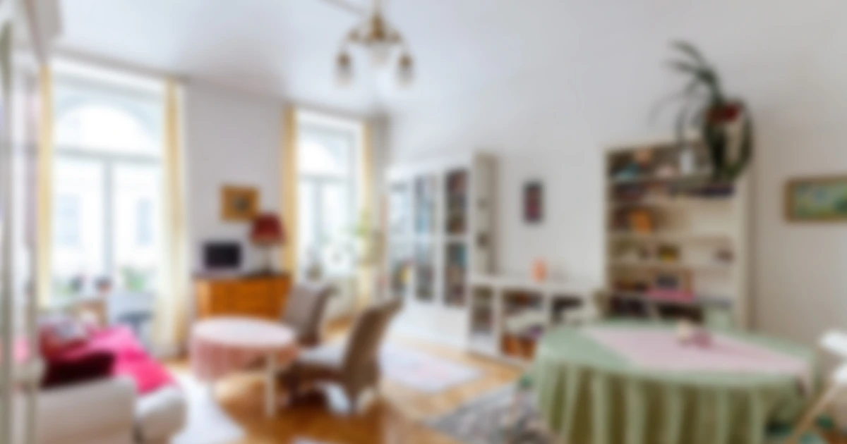 Photo d'un séjour flou